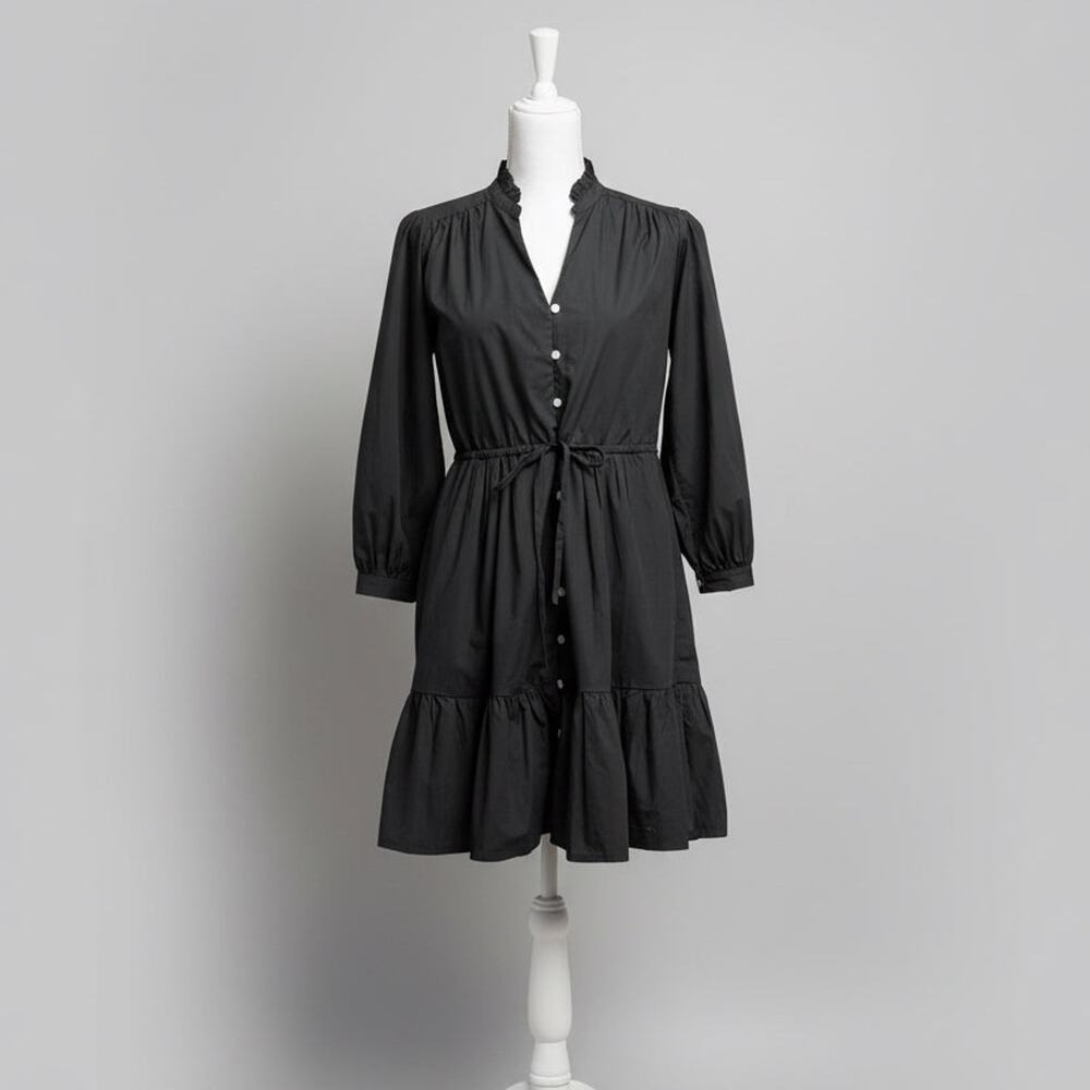 Trovata black cotton Yulia dress, size XS